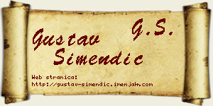 Gustav Simendić vizit kartica